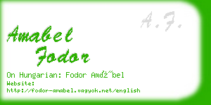 amabel fodor business card
